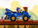 Sonic most autóval száguld végig a pályákon. Segíts neki minél több karikát felszedni.